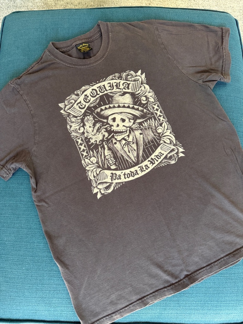 Lucky Brand Tequila Skull Graphic Tee Men’s M